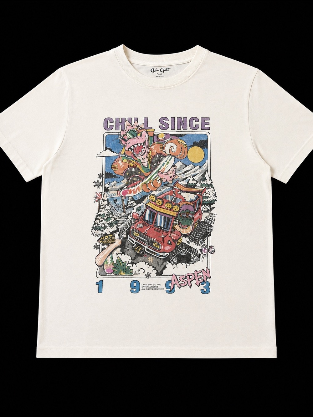Brandy Melville Cream Aspen 'Chill Since' Graphic Tee